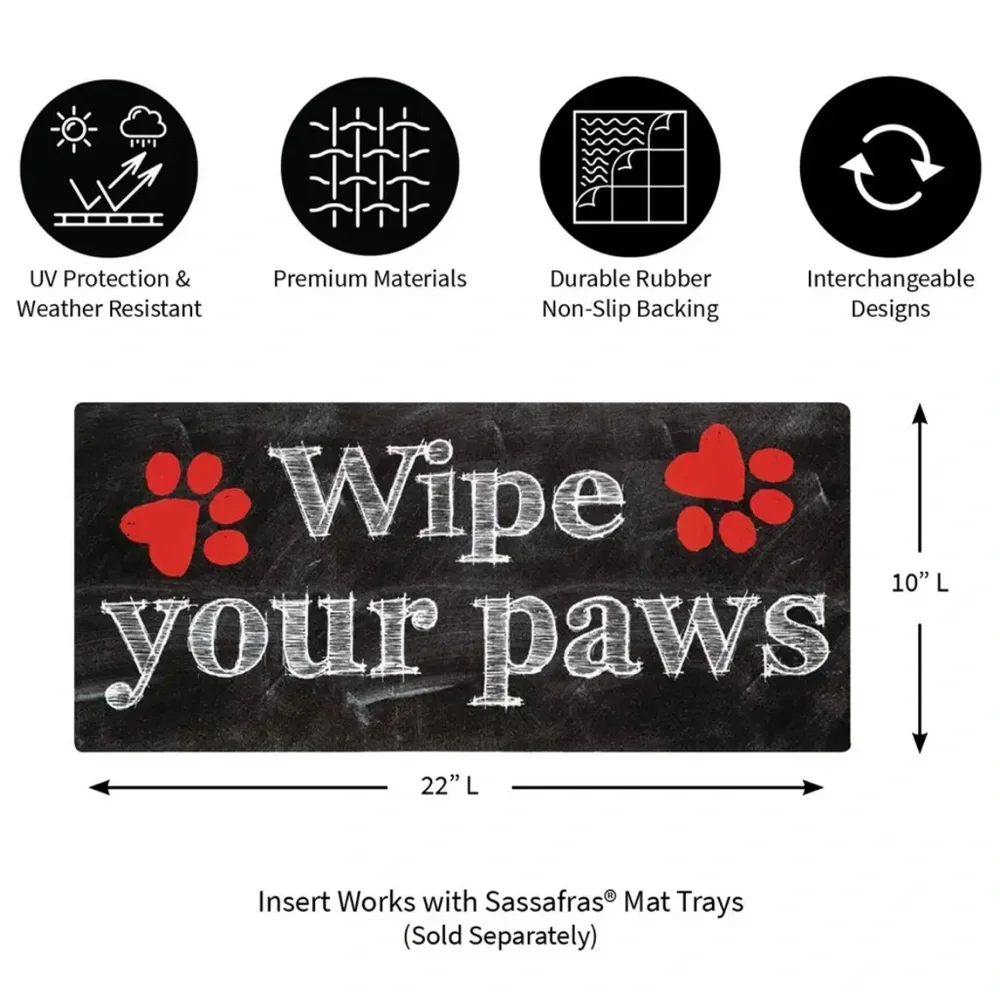 NWT - Bundle Dog Themed Garden Flag and Sassafras Door Mat Insert